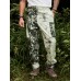 Men Two Tone Camo   Tie Dyed Multi Pocket Ankle Length Cargo Pants