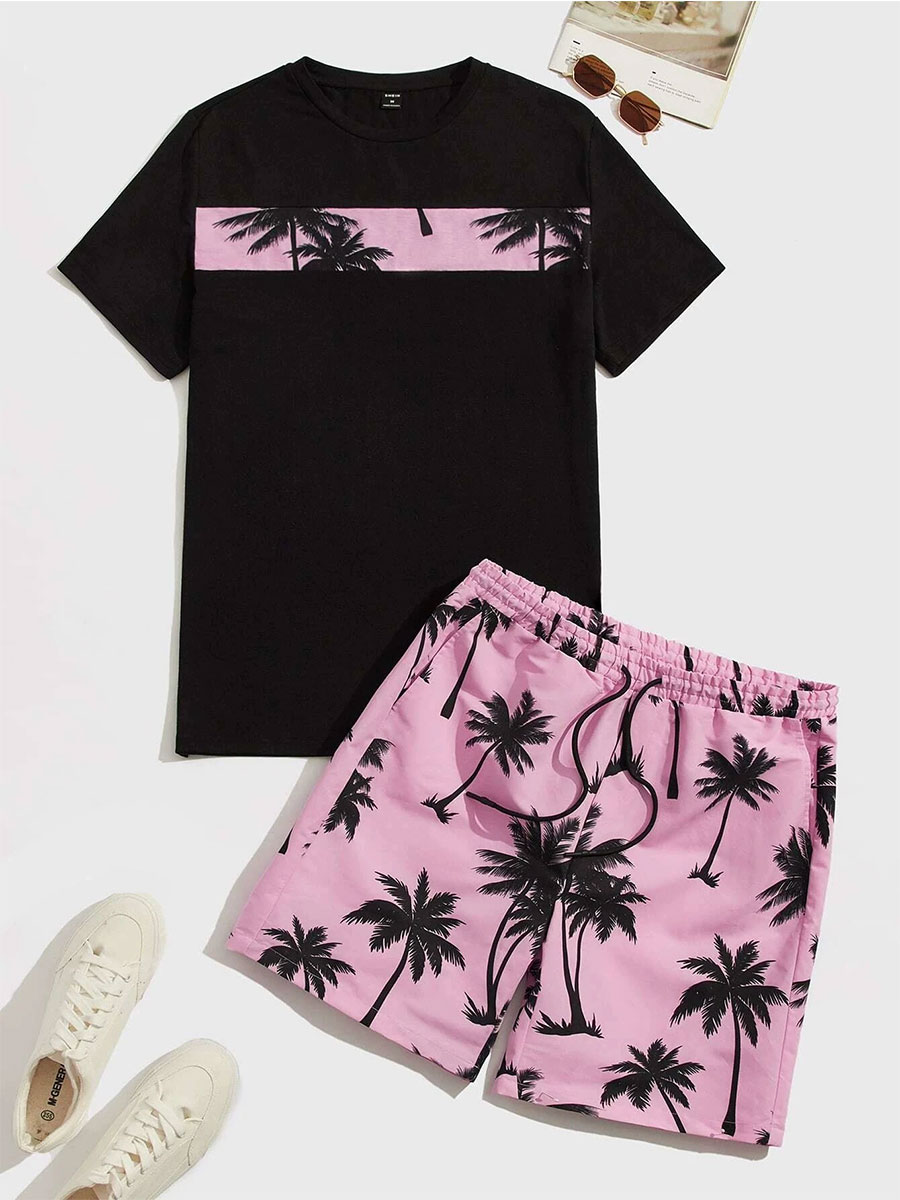 Men's Summer Hawaiian Loose Cool Two-Piece Suit