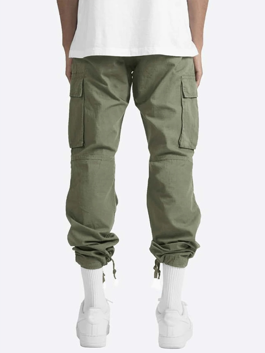 Drawstring Multi-Pocket Casual Cargo Pants Drawstring Multi-Pocket Casual Cargo Pants