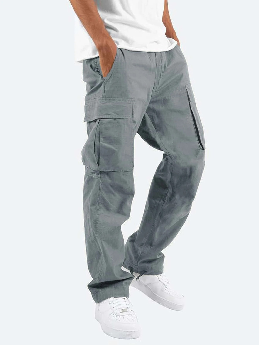 Drawstring Multi-Pocket Casual Cargo Pants Drawstring Multi-Pocket Casual Cargo Pants
