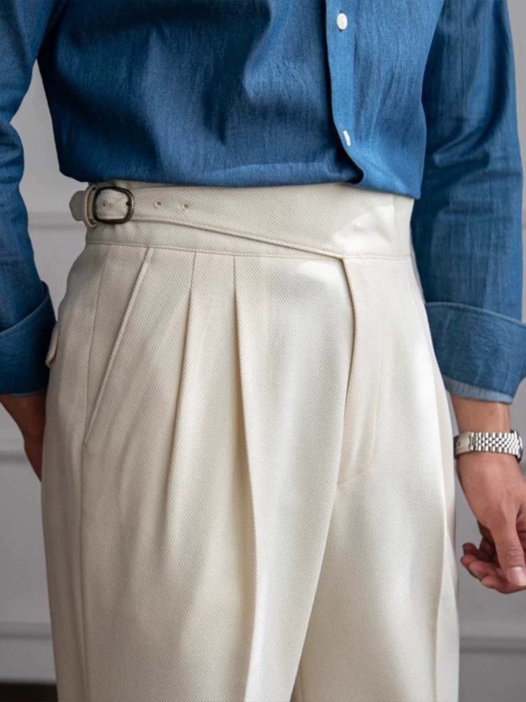 Old Money Style Double Reverse Pleated High Waist Gurkha Pants Old Money Style Double Reverse Pleated High Waist Gurkha Pants