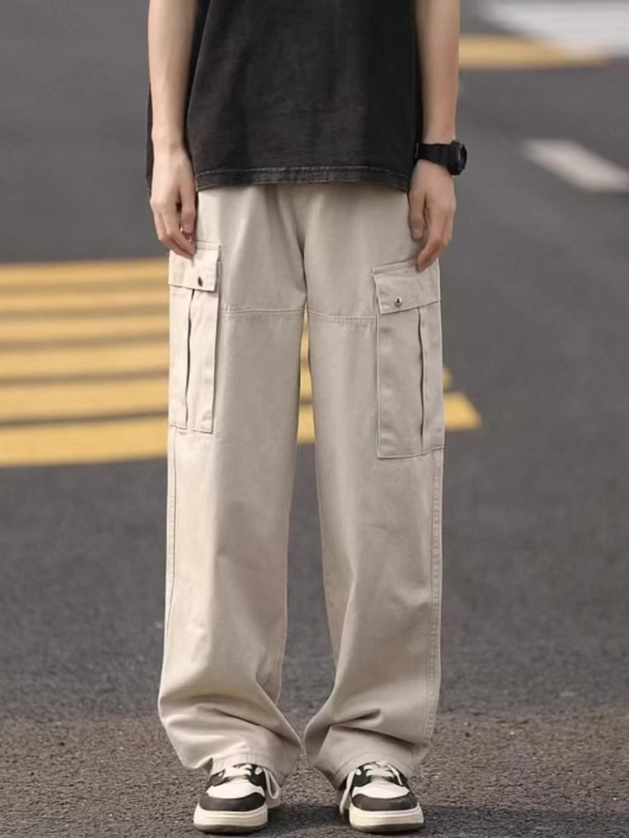 Cargo Loose-fitting Large Pocket Straight Pants Cargo Loose-fitting Large Pocket Straight Pants