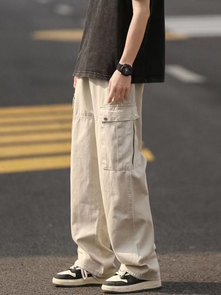 Cargo Loose-fitting Large Pocket Straight Pants Cargo Loose-fitting Large Pocket Straight Pants